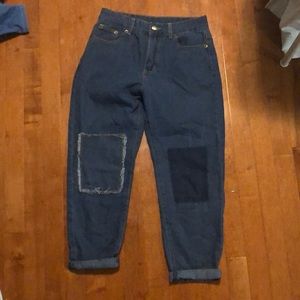Patched jeans